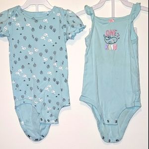 24M Carter's Flutter sleeve Onsies.